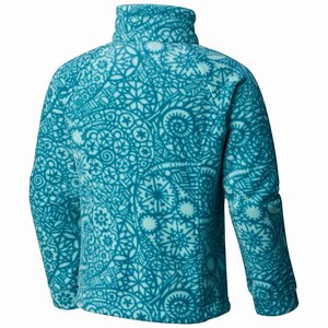 Columbia Chaqueta Benton Springs™ II Printed Fleece Niña Azules Claro (604JWIBFZ)